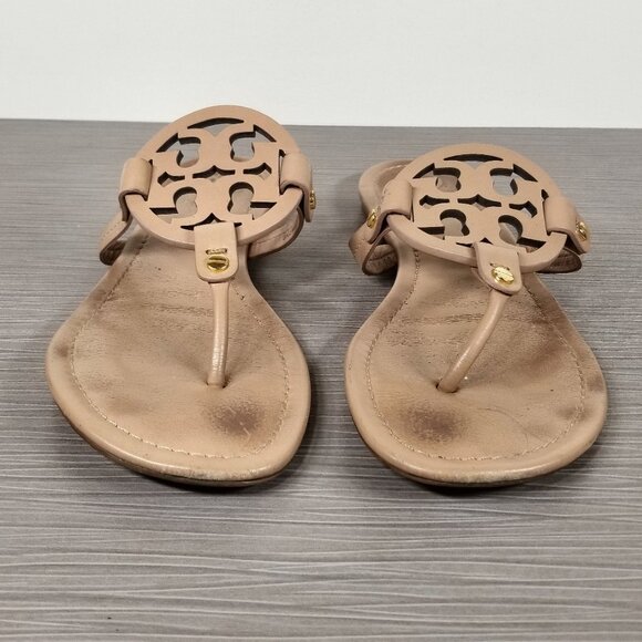 Tory Burch Miller Sandal, Almond Flour Leather, Women’s Size 10 M - Picture 2 of 8